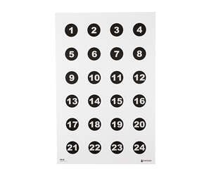 ACTION TGT 24 3" NMBR CIRCLES 100PK