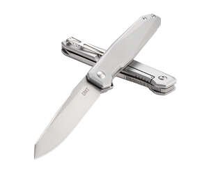 CRKT FACET SILVER 3.37" PLAIN EDGE