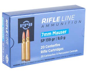 Alternative view of PPU 7MM MAUSER SP 139GR 20/200