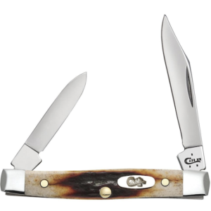 CASE SM PEN 2BL 25/8" RED STAG