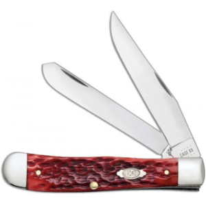 CASE TRAPPER 41/8" 2BL DK RED BONE