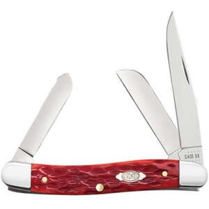 CASE MD STKMN 35/8" 3BL DK RED BONE