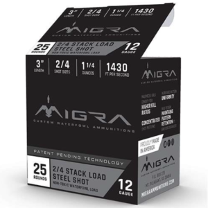 MIGRA WTRFWL STEEL 12G 3" 2-3 25B