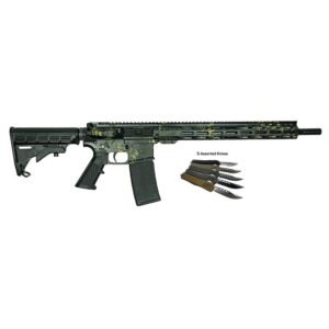 Great Lakes AR-15 Rifle .223 Wylde 30rd Magazine 16" Barrel Lichen Black with 5 OTF 3-1/2" Blade Knives