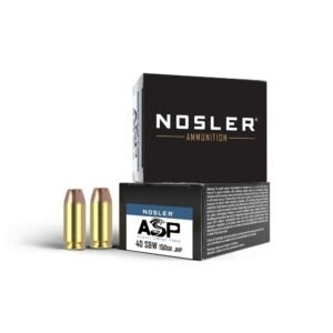 Nosler ASP Handgun Ammunition .40 S&W 150 gr JHP 1110 fps 20/ct