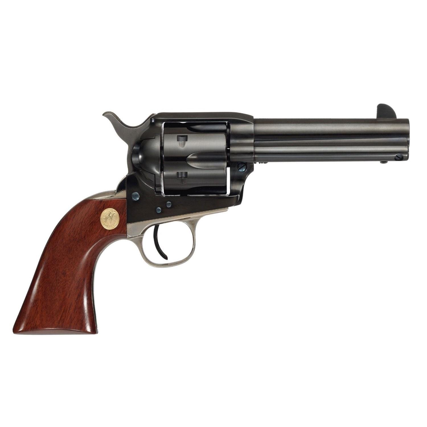 Cimarron Pistoleer Handgun .45 Colt 6rd Capacity 4.75" Blued with Walnut Grip Nickel Backstrap & Trigger Guard