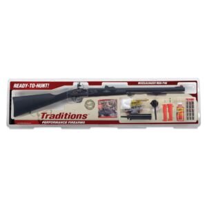 Traditions Deerhunter Flintlock Rifle .50 24" Blued Barrel  Synthetic Stock with Redi-Pak