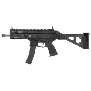 Grand Power Stribog SP9A3 Pistol - Black | 9mm | 8" Threaded Barrel | 30rd | Folding SBT Brace