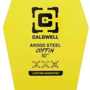 CALDWELL AR500 10" COFFIN - STEEL TARGET YELLOW