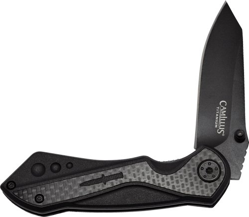 CAMILLUS MACHINE FOLDING KNIFE - 2.78" SS BLADE CARBON FIBER BL - Image 2