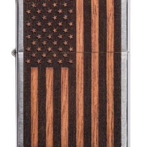 ZIPPO WINDPROOF LIGHTER - WOODCHUCK AMERICAN FLAG