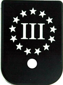 CRUXORD MAGAZINE BASE PLATE - 3% FLAG FITS MOST GLOCKS
