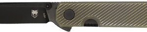 COBRATEC BLACKJACK FOLDER 3" - G-10 BLACK TITANIUM BRZ SCALES