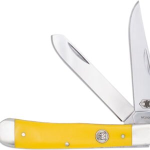 COBRATEC TRAPPER TWO BLADE - G-10 YELLOW DELRIN/SS SLIP JNT