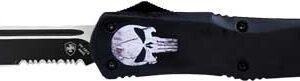 TEMPLAR KNIFE LARGE OTF FALLEN - 3.5" BLACK TANTO SERRATED