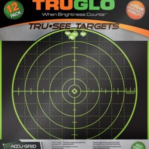 TRUGLO TRU-SEE REACTIVE TARGET - 100 YARD 12"X12" 12-PACK