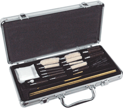HOPPES DELUXE GUN CLEANING KIT - BRASS ROD 31PC W/ALUMINUM BOX