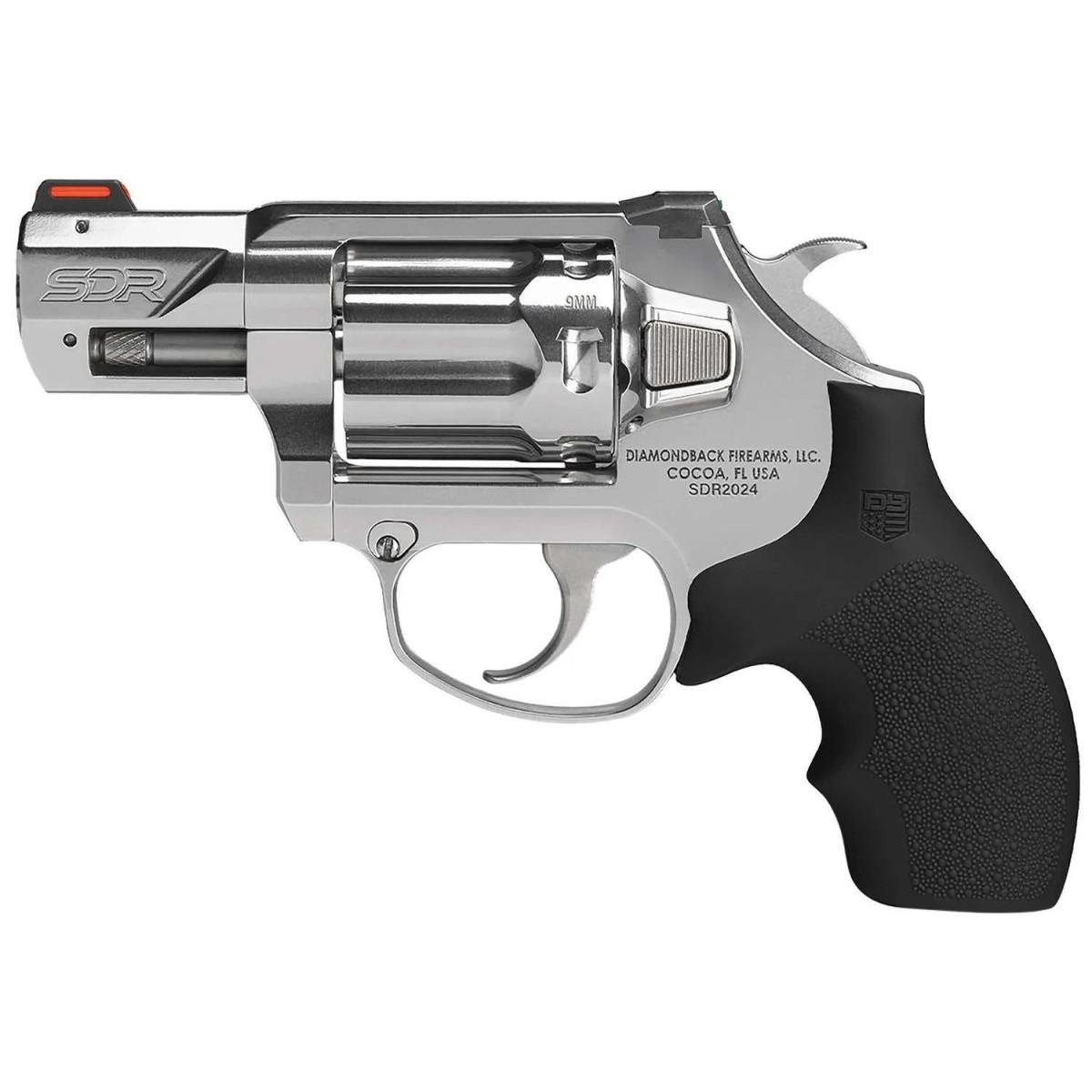 Diamondback SDR 9MM 6 Round 2" Barrel Double Action w/ Fiber Optic Sights Polished Stainless