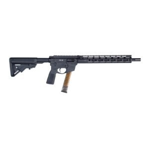 Freedom Ordnance FM9D Beltfed Rifle 9mm Luger 100 rd Belt Bag/33rd Glock Style Mag(1) 16" Barrel Black Picatinny Rail