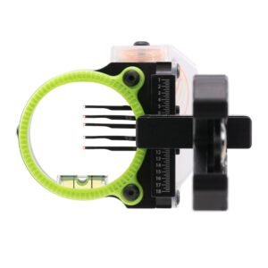Black Gold Rush Archery Sight 5 .019 Pins 4" Dovetail Micro .019 RH Black