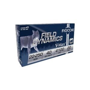 Focchi Field Dynamics V-Max Rifle Ammunition 22-250 Rem 40gr PT 4100 fps 20/ct