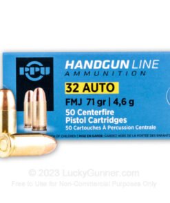PPU 32 AUTO 71GR FMJ 50RD BOX 20 BOXES PER CASE