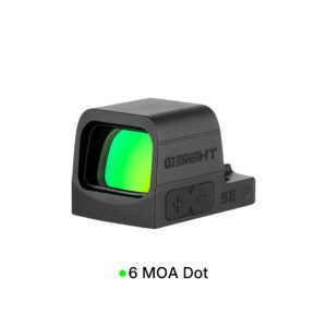 OSIGHT SE 6 MOA GREEN DOT SIGHT RMSc FOOTPRINT, BLACK