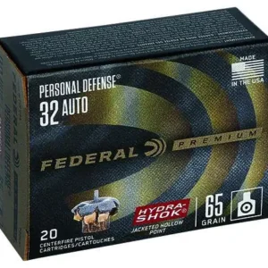 FEDERAL HYDRA-SHOK 32ACP 65G JHP 20RD BX 500RD CASE