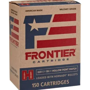 FRONTIER® 223 REM 55 GR HOLLOW POINT MATCH™ (150 - ORIENTED) 150RD/BX 8BX/CS