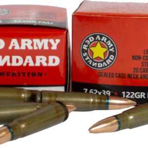 RED ARMY 7.62X39 122GR FMJ - STEEL LAQUERED 20RD 50BX/CS