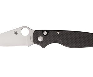SPYDERCO BUTTONUP CF PE 3.27" BK/SLV