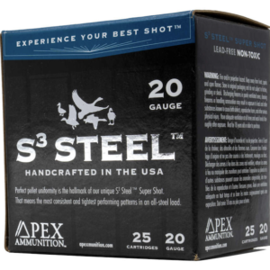 APEX 20 GA 3" S3 STEEL1 OZ. #2 25RD