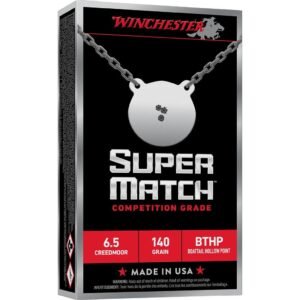 Winchester Super Match Rifle Ammunition 6.5 Creedmoor 140gr OTM 2710fps 20/ct
