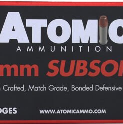 ATOMIC 9MM LUGER 147GR - SUBSONIC JHP 50RD 10BX/CS - Image 6