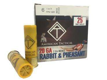 ATI GAME LOAD 20GA 2.75" 1OZ - #6 250RD CASE LOT