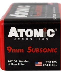 ATOMIC 9MM LUGER 147GR - SUBSONIC JHP 50RD 10BX/CS - Image 4