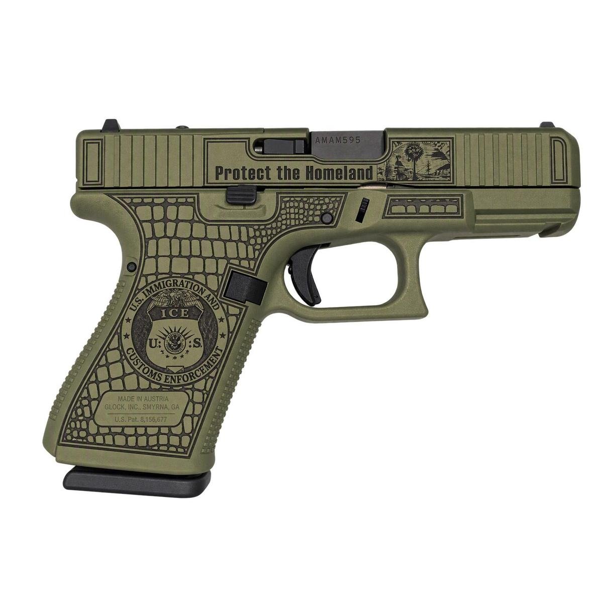 Glock V-Series Model 19 " Alligator Alcatraz" Handgun 9mm Luger 15rd Magazines (3) 4" Barrel USA Optic Ready
