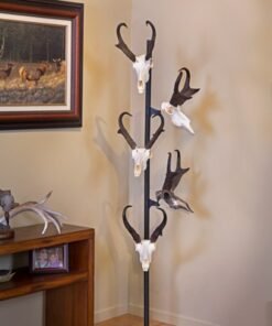 SKULL HOOKER TROPHY TREE W/ 5 - BRACKETS CUSTOMIZABLE DISPLAY - Image 3